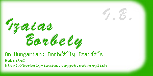 izaias borbely business card